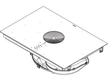 M Pure combined induction cooktop with integrated cooktop extractor exhaust air PURMA2 by BORA - view 2