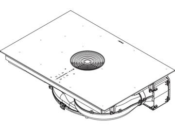M Pure combined induction cooktop with integrated cooktop extractor recirculation PURMU2 by BORA - view 2