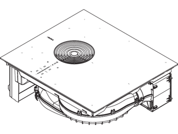 S Pure combined induction cooktop with integrated cooktop extractor recirculation PURSU2 by BORA - view 2