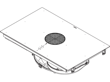 X Pure surface induction cooktop with integrated cooktop extractor exhaust air PUXA2 by BORA - view 2