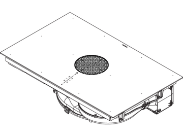 X Pure surface induction  cooktop with integrated cooktop extractor recirculation PUXU2 by BORA - view 2