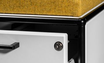 Mobile storage unit with seat cushion by Bosse - view 2