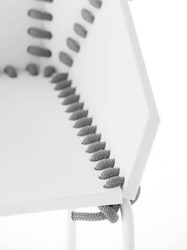 Textile Counter stool with backrest by GANDIABLASCO - view 3