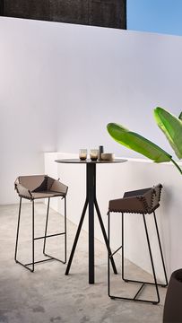 Textile Counter stool with backrest by GANDIABLASCO - view 4
