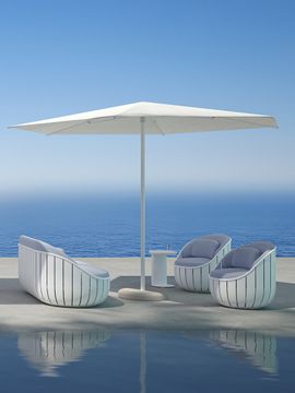 Brisa round folding parasol by GANDIABLASCO - view 5