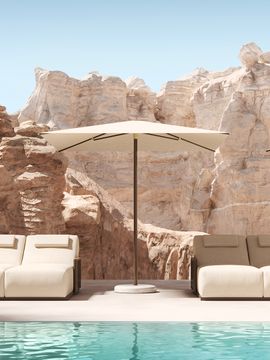 Brisa square folding parasol by GANDIABLASCO - view 6