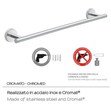 Eros towel holder 45 cm by GEDY - view 5