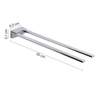Kansas fixed towel holder by GEDY - view 2