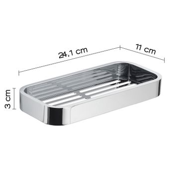 Outline rectangular shower basket by GEDY - view 2