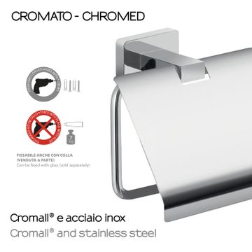 Atena toilet paper holder with cover by GEDY - view 2