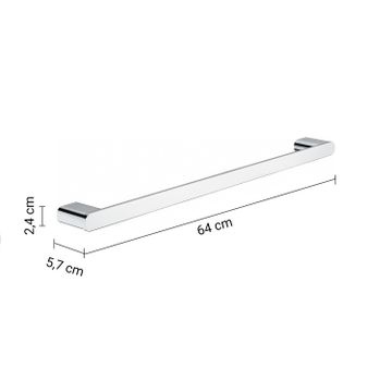 Azzorre towel holder 65 cm by GEDY - view 2