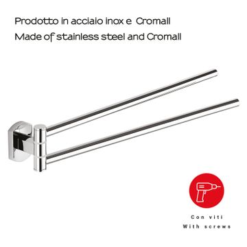 Edera Plus jointed towel holder by GEDY - view 3