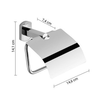 Edera Plus toilet paper holder with cover by GEDY - view 2