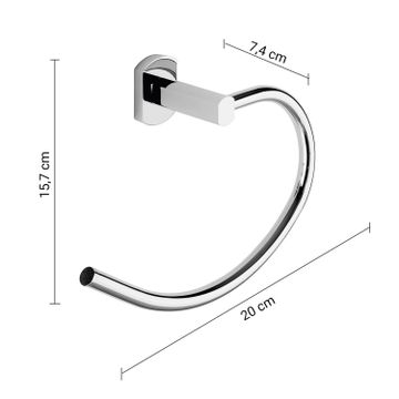Edera Plus towel ring by GEDY - view 2