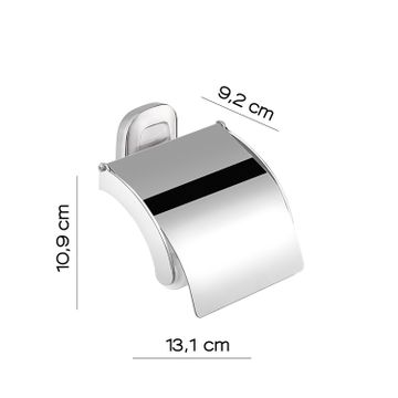 Everest toilet paper holder with cover by GEDY - view 2