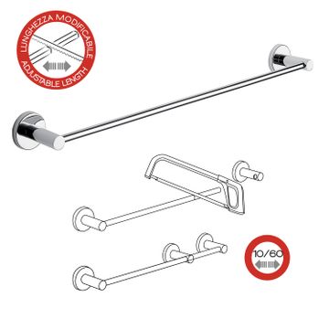 Felce towel holder 60 cm by GEDY - view 5