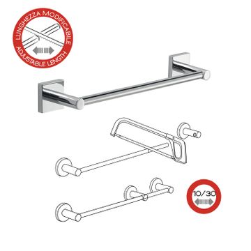 Fuji towel holder 30 cm by GEDY - view 3