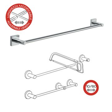 Fuji towel holder 60 cm by GEDY - view 3