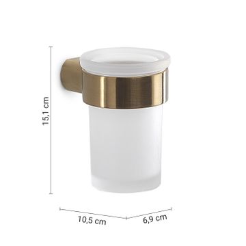 Pirenei toothbrush holder matt gold (pvd plated) by GEDY - view 2