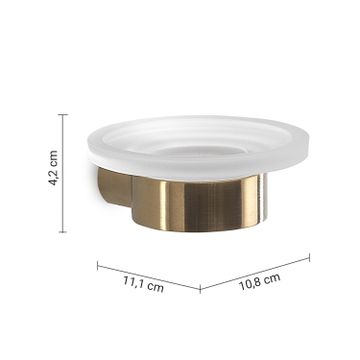 Pirenei soap holder matt gold (pvd plated) by GEDY - view 2