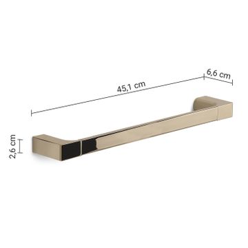 Pirenei towel holder 45 cm gold (pvd plated) by GEDY - view 2
