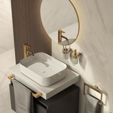 Pirenei towel holder 45 cm gold (pvd plated) by GEDY - view 3