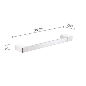 Pirenei towel holder 35 cm by GEDY - view 2