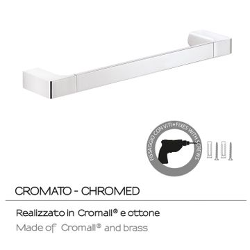 Pirenei towel holder 35 cm by GEDY - view 4