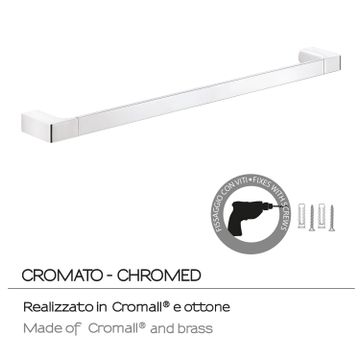 Pirenei towel holder 60 cm by GEDY - view 4