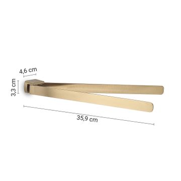 Pirenei jointed towel holder matt gold (pvd plated) by GEDY - view 2