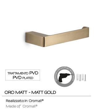 Pirenei toilet paper holder matt gold (pvd plated) by GEDY - view 3