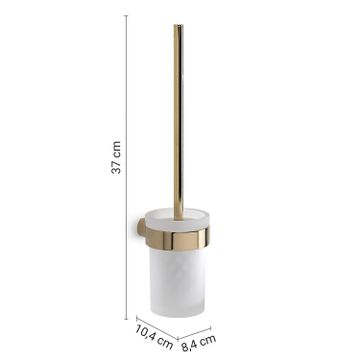 Pirenei wall toilet brush holder gold (pvd plated) by GEDY - view 2