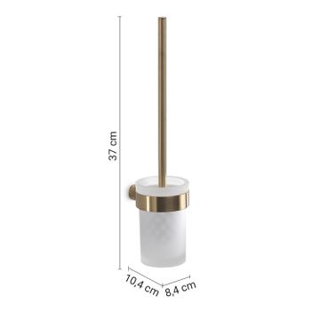 Pirenei wall toilet brush holder matt gold (pvd plated) by GEDY - view 2