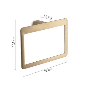 Pirenei towel ring matt gold (pvd plated) by GEDY - view 2