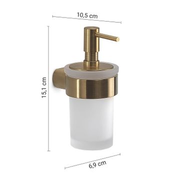 Pirenei soap dispenser matt gold (pvd plated) by GEDY - view 2