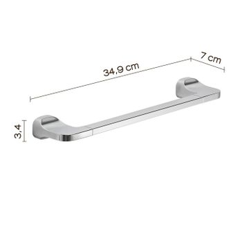 Stelvio towel holder 35 cm by GEDY - view 2