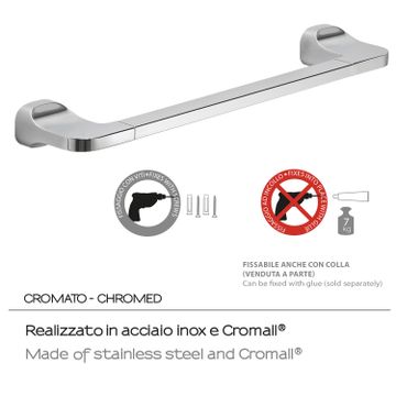 Stelvio towel holder 45 cm by GEDY - view 3
