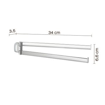 Stelvio jointed towel holder by GEDY - view 2