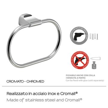 Stelvio towel ring by GEDY - view 4