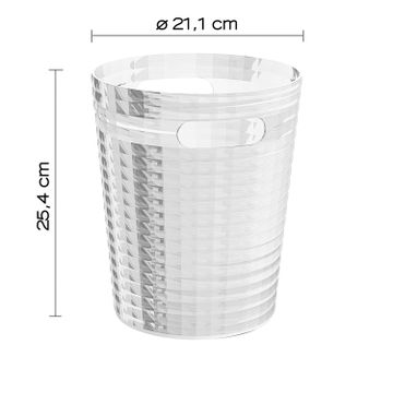 Glady waste bin 6,6 lt trasparent by GEDY - view 2