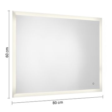 Pierre polished edge mirror 60×80 and sandblasted border by GEDY - view 2