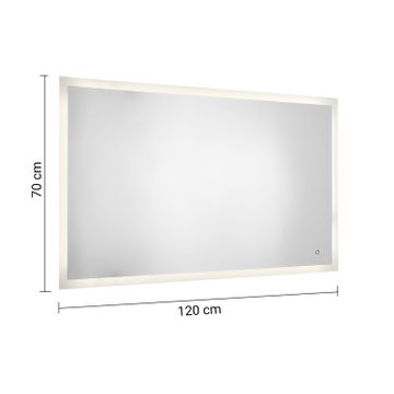 Pierre polished edge mirror 70×120 and sandblasted border by GEDY - view 2