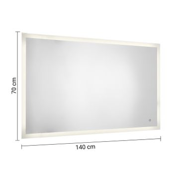 Pierre polished edge mirror 70×140 and sandblasted border by GEDY - view 2