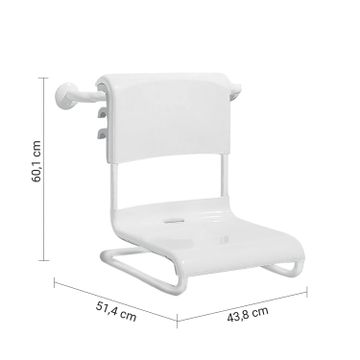 Sicura hanging smooth shower seat for grab bar system by GEDY - view 2