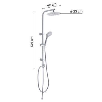 Easy 01 adjustable shower column by GEDY - view 2