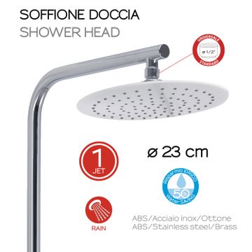 Easy 01 adjustable shower column by GEDY - view 3