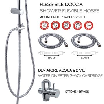 Easy 01 adjustable shower column by GEDY - view 5