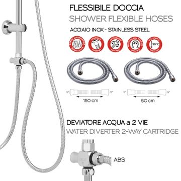Easy 02 adjustable shower column by GEDY - view 5