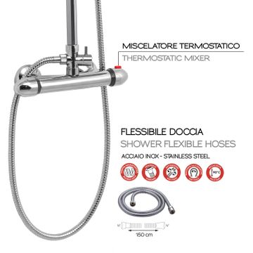 Easy mix 01 adjustable shower column by GEDY - view 5