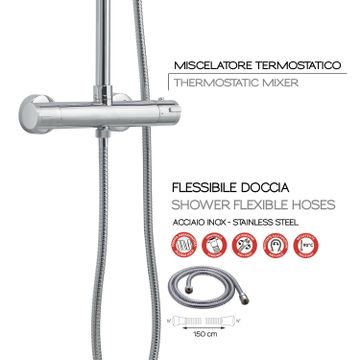 Easy mix 02 adjustable shower column by GEDY - view 5